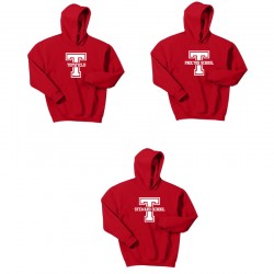 TESPTO  Red Hooded Sweatshirt